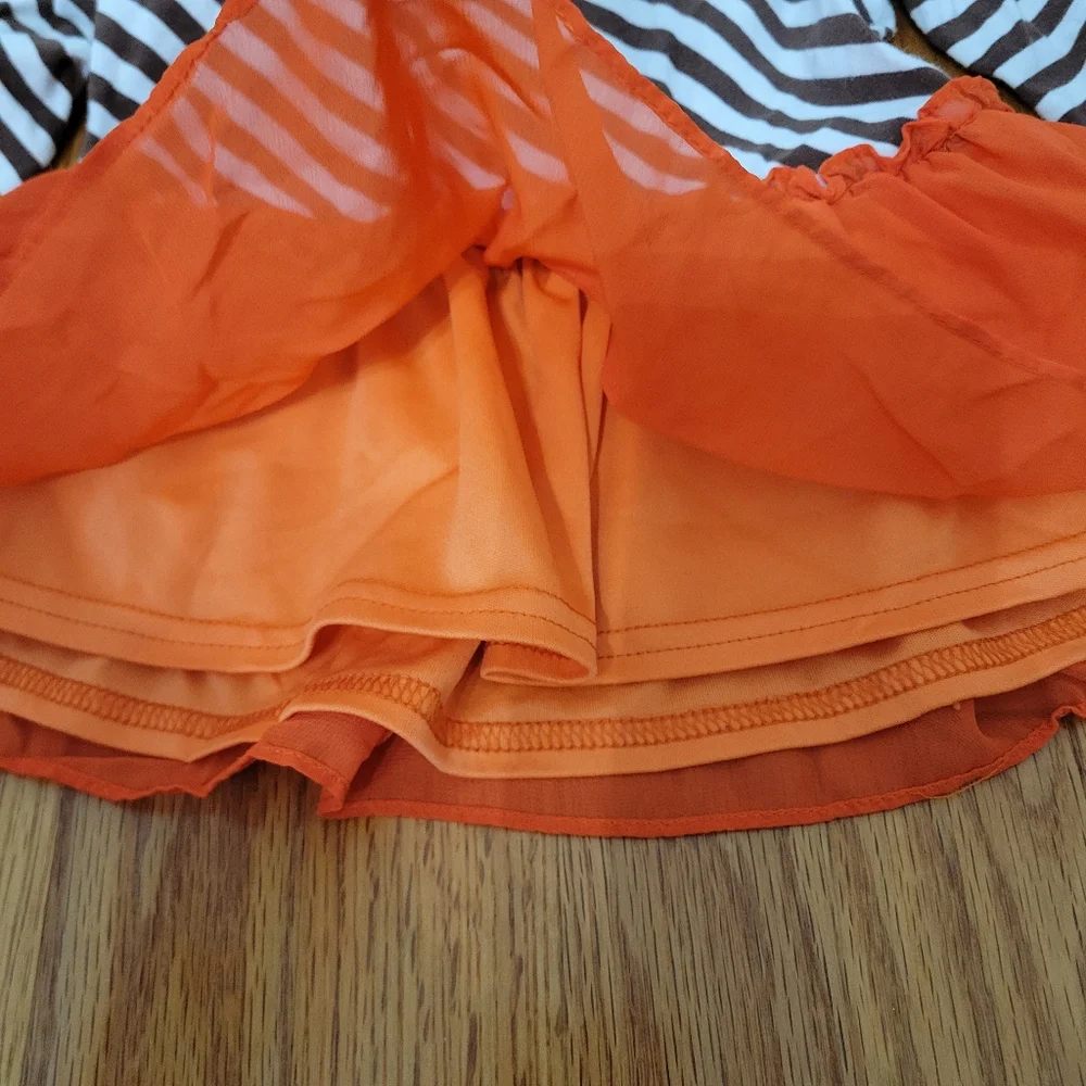 Peaches & Cream Baby Girl Thanksgiving Shirt Size 18 Months Turkey Stripes Bow